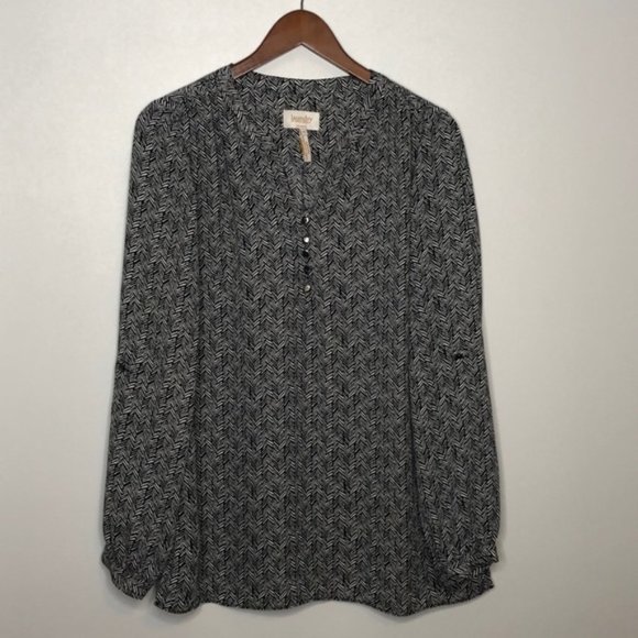 LAUNDRY by SHELLI SEGAL | Black and White Blouse - Picture 1 of 5
